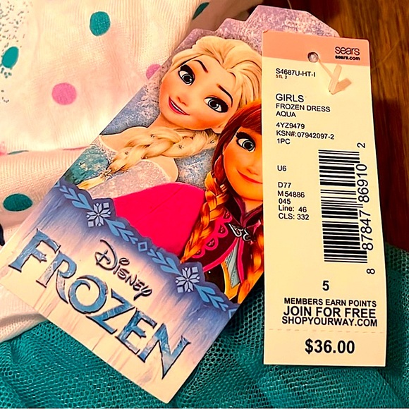 NEW Disney Frozen Princess Tulle Dress- Size 5 - Picture 6 of 9